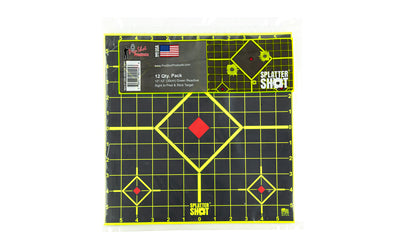 Pro-Shot Products 12" Green/Black Splatter Shot Sight-In Adhesive Targets, 12 Pack