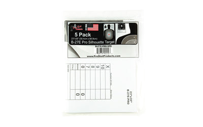 Pro-Shot Products 23"x35" Gray/Black Pro B27 Silhouette Targets, 5 Pack