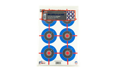 Pro-Shot Products 12"x18" Multi-Color Splatter Shot Multi-Bullseye Targets, 8 Pack