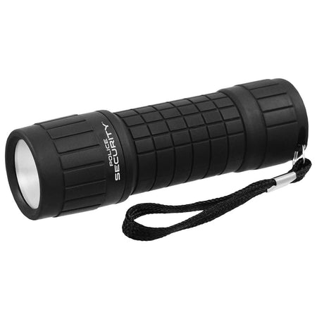 Police Security 100-Lumen Pro Spec Flashlight with Rubberized Body - Black