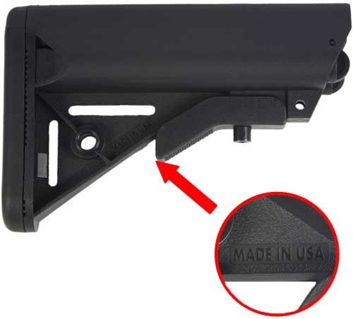 J&E AR15 SOPMOD 3rd Gen Armory Buttstock Black
