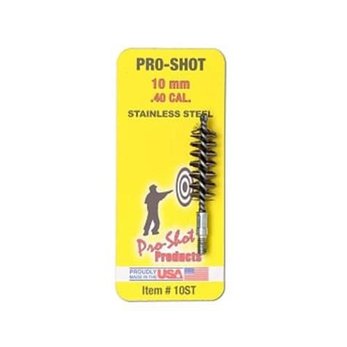 Pro-Shot .40/10mm Stainless Steel Pistol Bore Brush 8-32 Thread