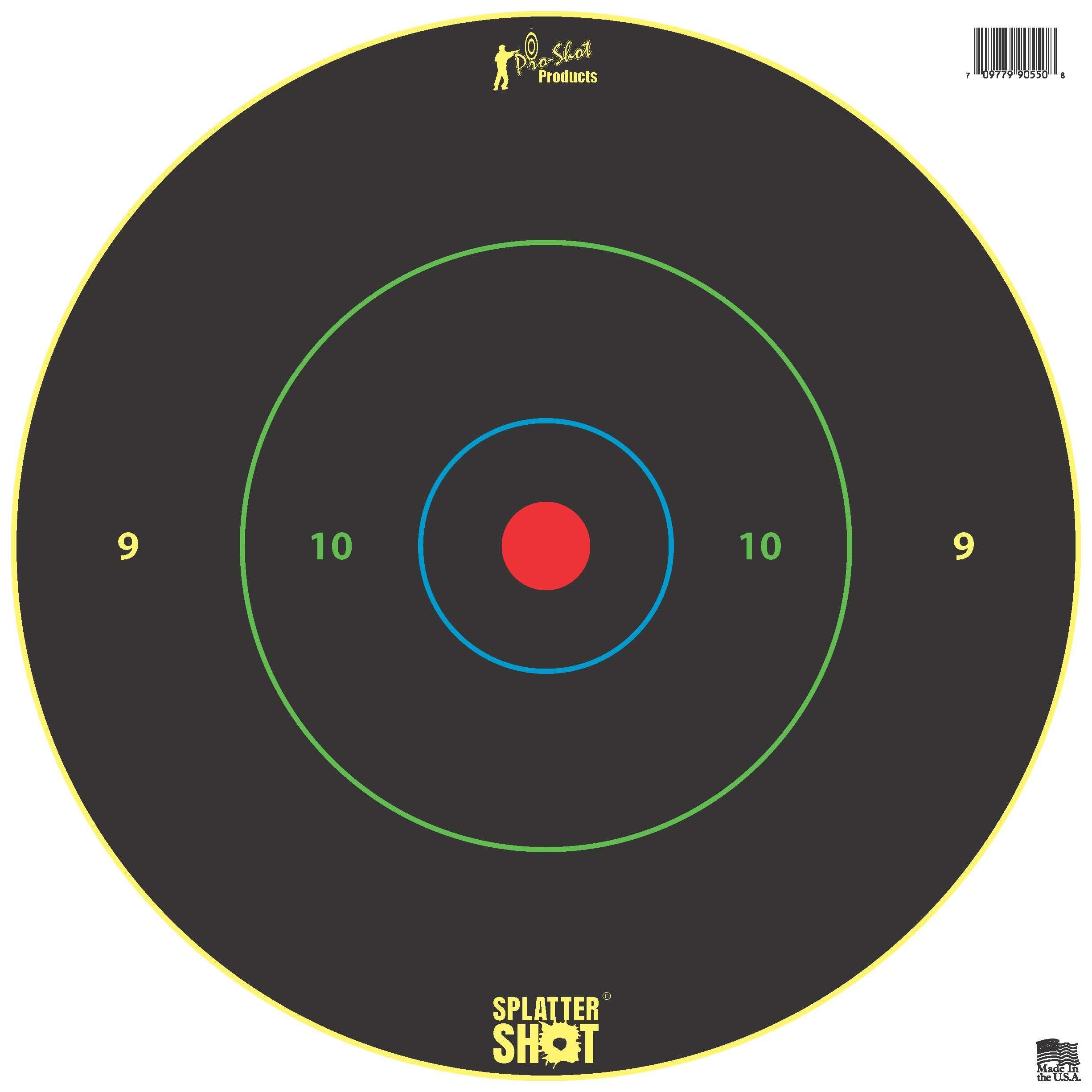 Pro-Shot 12" Multi-Color Bullseye Reactive Splatter Target 5/ct