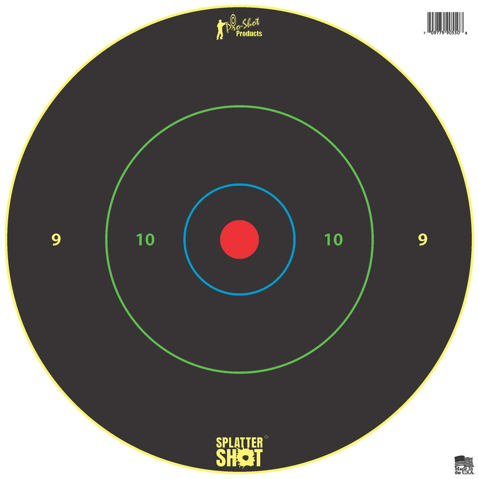 Pro-Shot 12" Multi-Color Bullseye Reactive Splatter Target 5/ct
