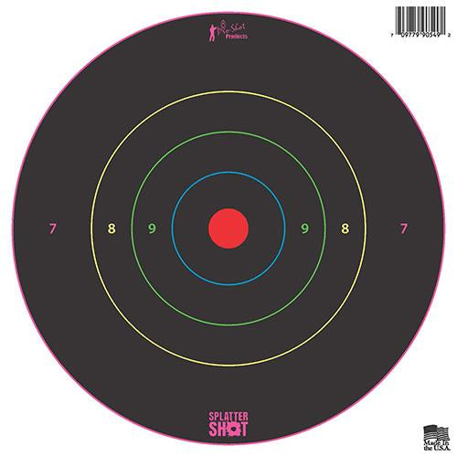 Pro-Shot 8" Multi-Color Bullseye Splattershot Targets Heavy Tag Paper 6/ct