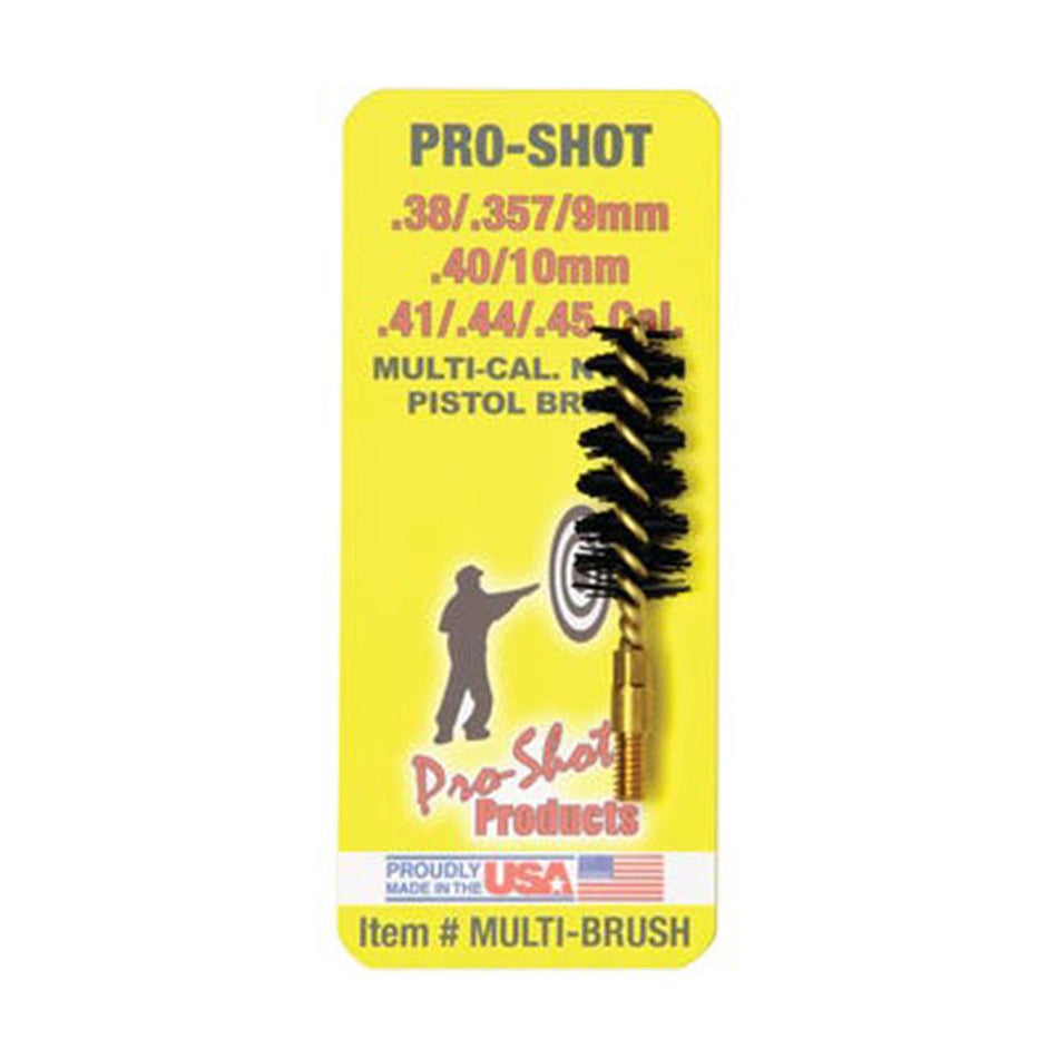 Pro-Shot .38-.45 Nylon Pistol Bore Brush Brass Core Multibrush