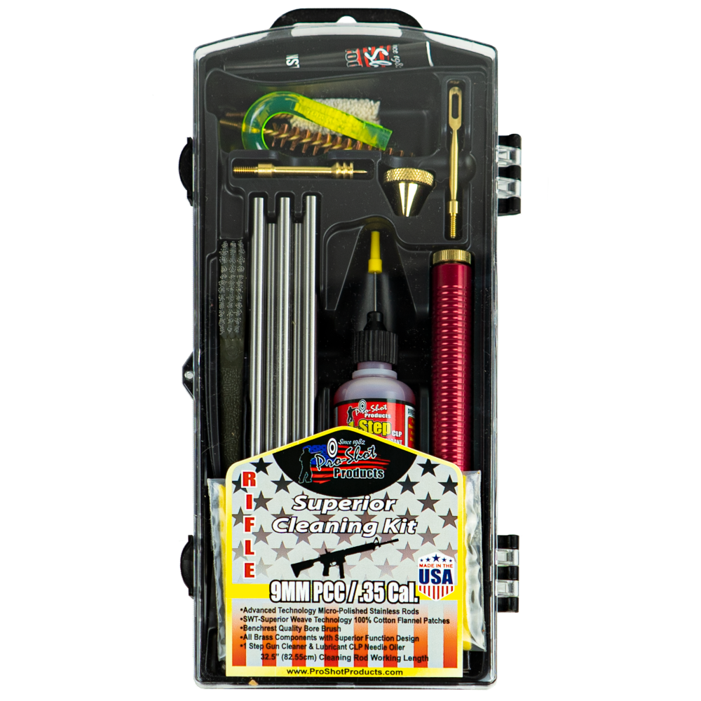 Pro-Shot 9mm Pistol Carbine Caliber Rifle Classic Cleaning Kit Complete