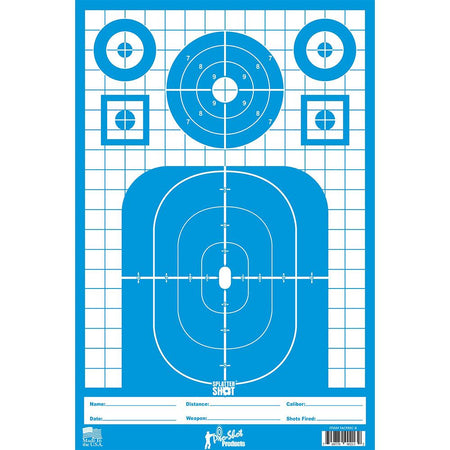 Tactical Precision 12x18 Blue Splattershot Shooting Target 8ct