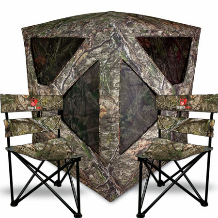 Primos Double Bull Roughneck Series Hunting Ground Blind w/ Tri Stools SB