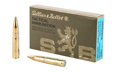 Sellier & Bellot (S&B) .300 AAC Blackout SB300BLKSUBA Subsonic Full Metal Jacket Subsonic 200 Grain