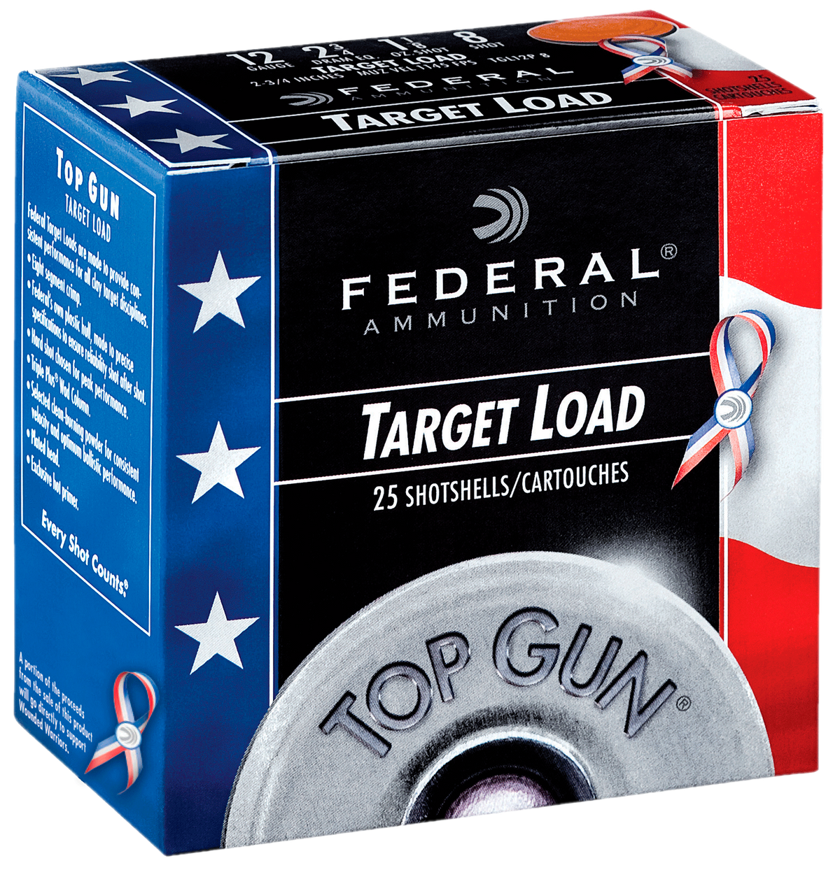 Federal 12 Gauge TGL12US8 Top Gun Special Edition Red, White & Blue 2.75" 1-1/8oz 8 Shot