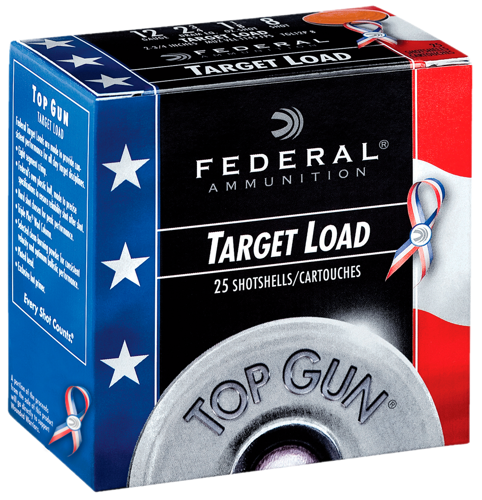 Federal 12 Gauge TGL12US8 Top Gun Special Edition Red, White & Blue 2.75" 1-1/8oz 8 Shot