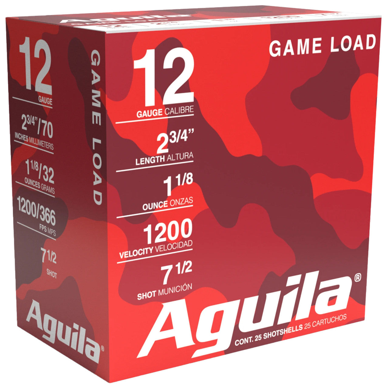 Aguila 12 Gauge 1CHB1217 Birdshot Standard Velocity 2.75" 1-1/8oz 7.5 Shot