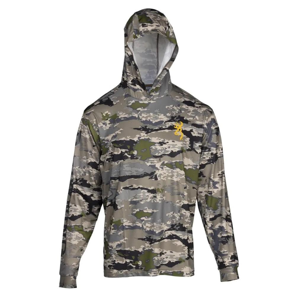 Browning Ovix Camo Hooded Long Sleeve Performance Shirt 2XL