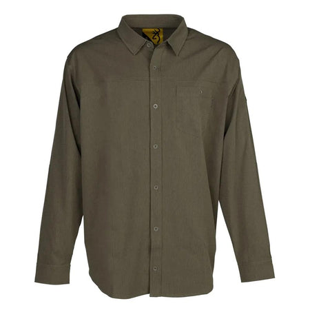Browning Long Sleeve Lightweight Button-Down Shirt - Green, Size S