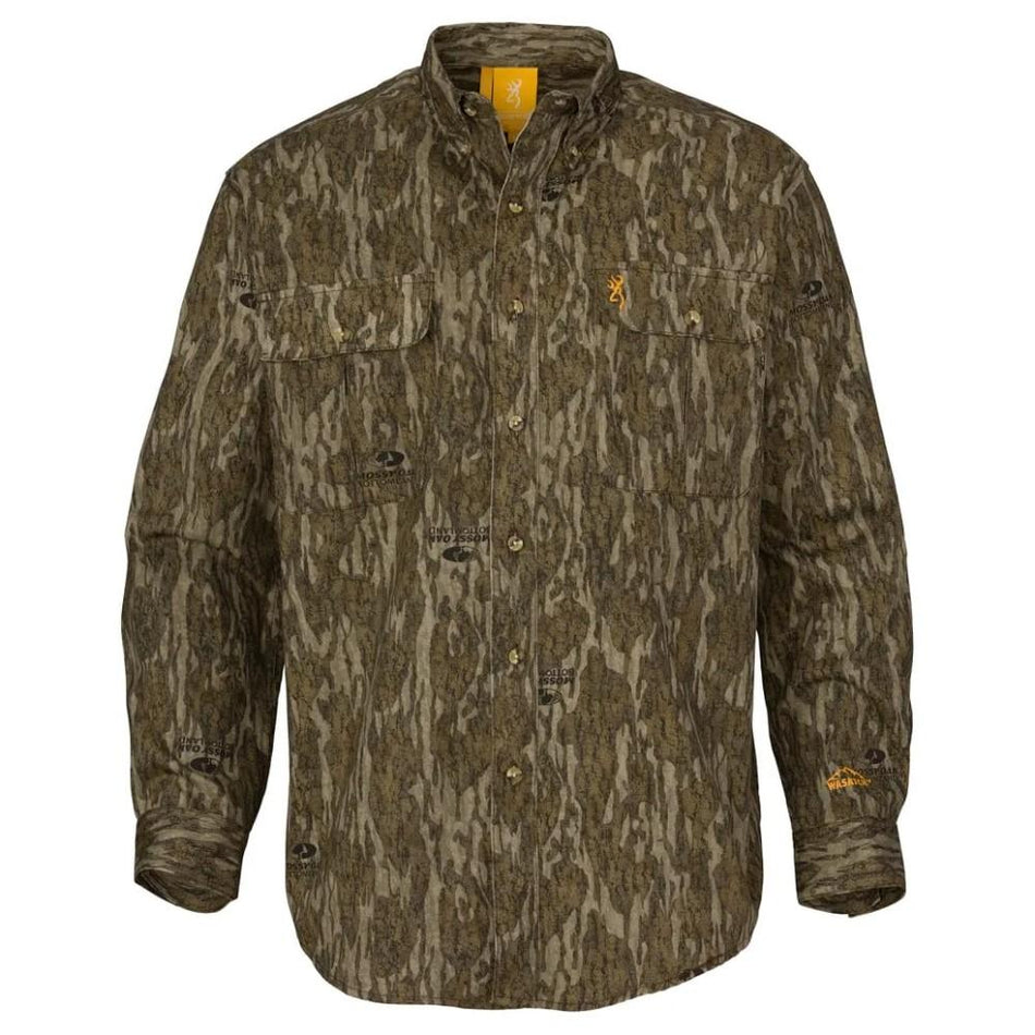 Browning Wasatch-CB Camo Hunting Shirt Mossy Oak Bottomland XL