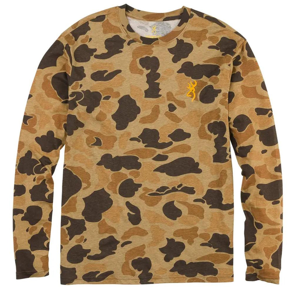Browning Wasatch Long Sleeve Hunting Shirt Vintage Tan Camo Size XL