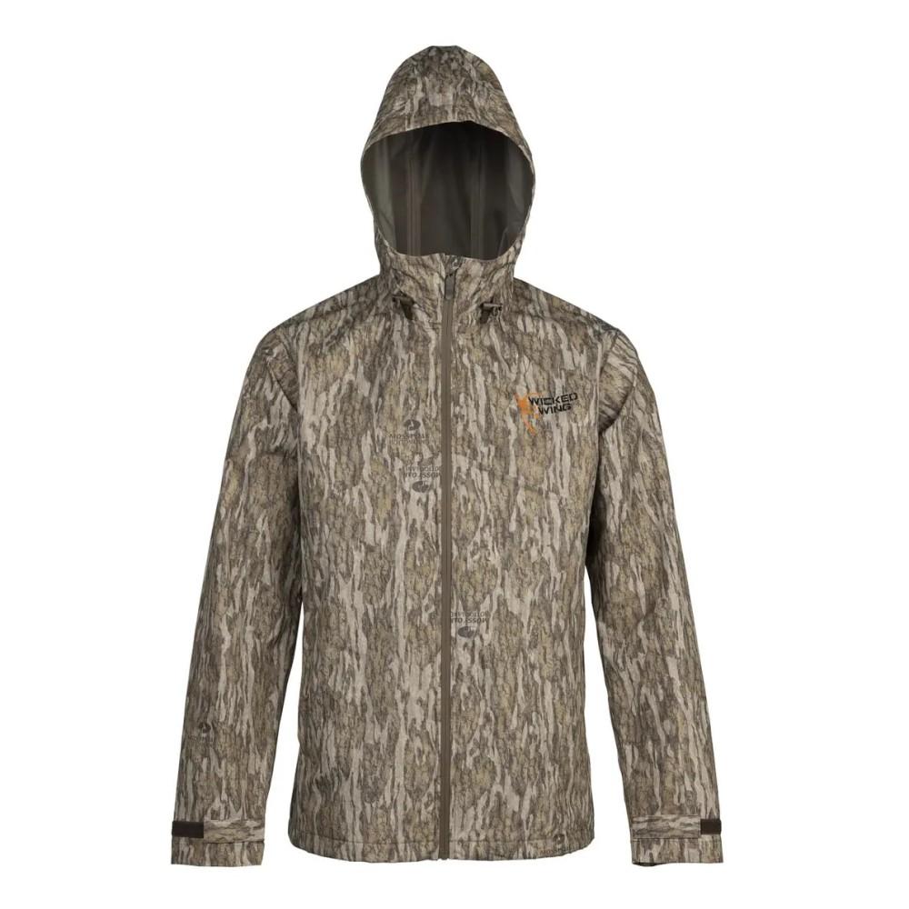 Browning Wicked Wing Waterproof Rain Shell Jacket Mossy Oak Bottomland L
