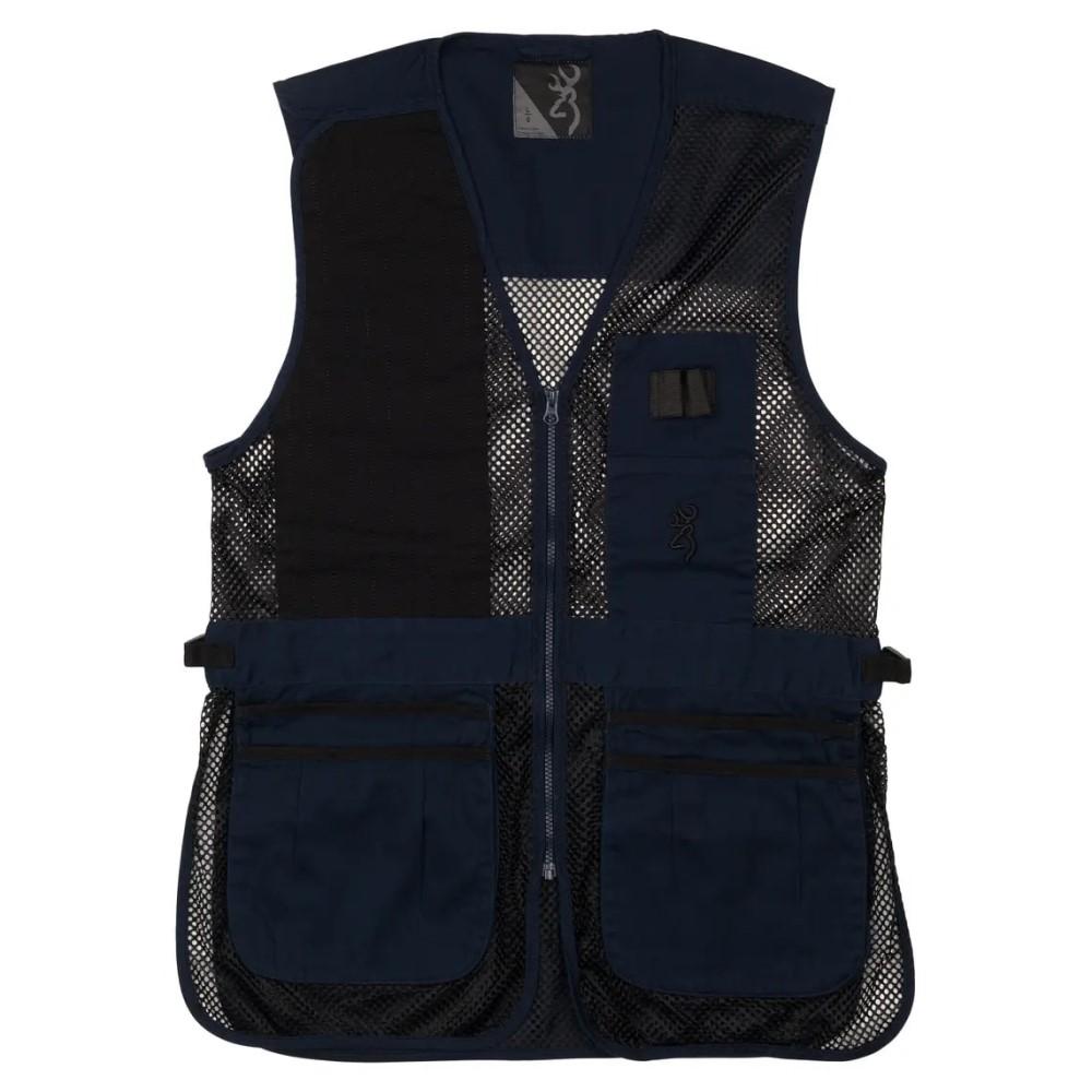 Browning Trapper Creek Mesh Shooting Vest in Navy and Black - Size L