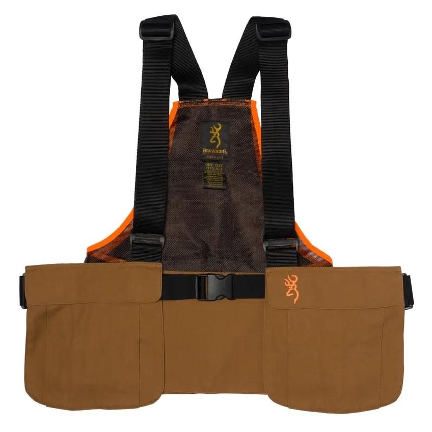 Browning Upland Strap Vest Tan and Blaze OSFM