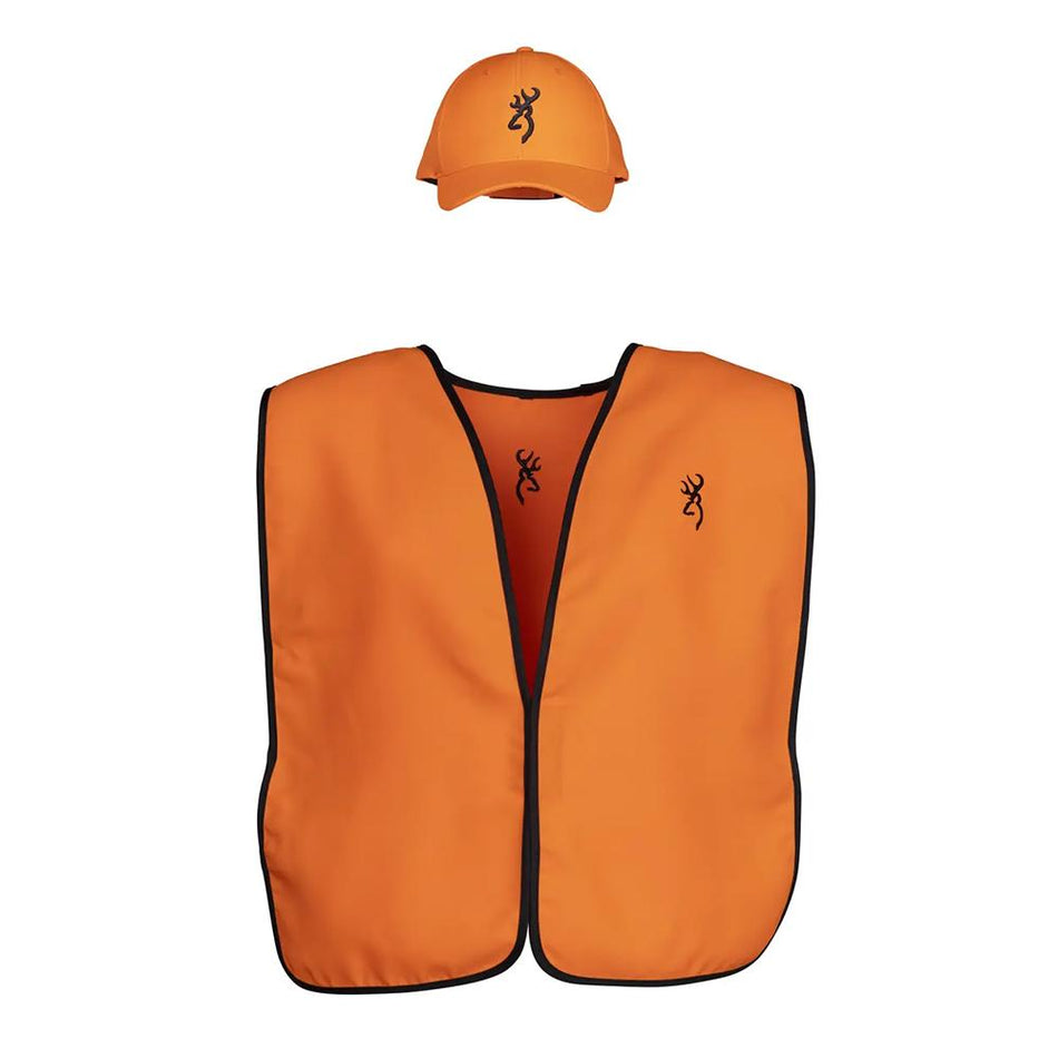 Browning Blaze Orange Hunting Vest & Cap Combo