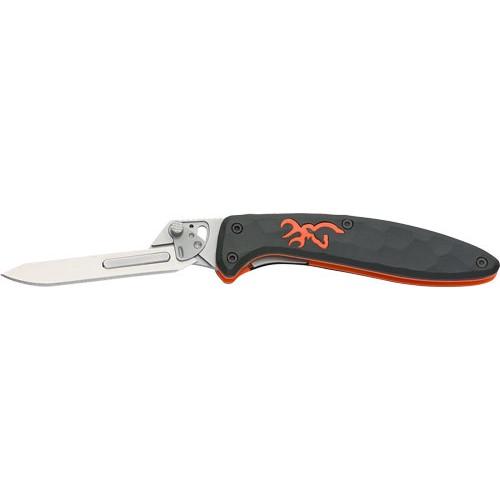 Browning Primal Scalpel 2.75" Folding Knife Black and Orange Field Dressing
