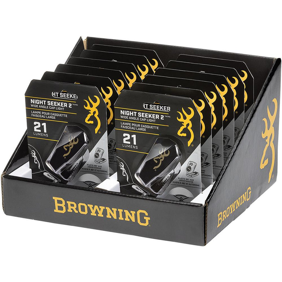 Browning Night Seeker 2 Cap Light 21 Lumens Wide Angle 12-Pack