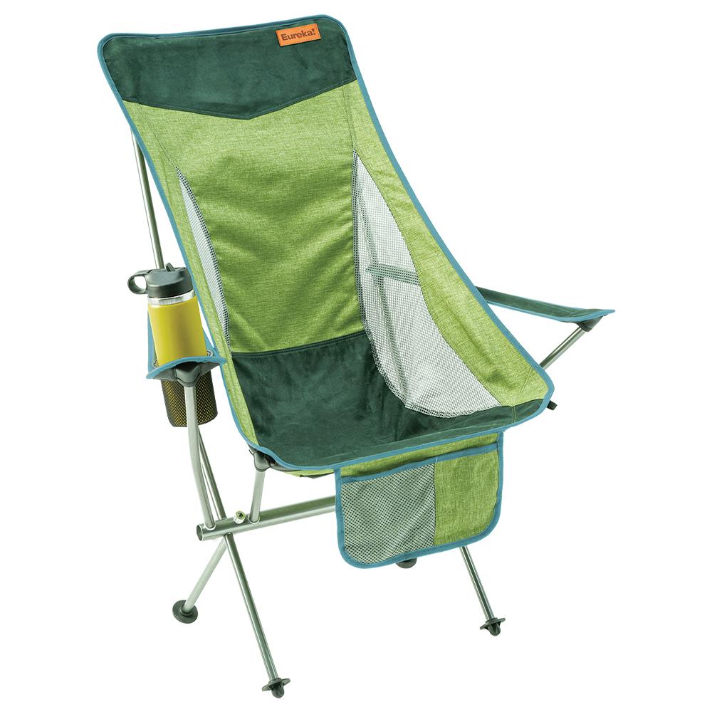 Eureka Tagalong Highback Camp Chair with Carry Pouch Green