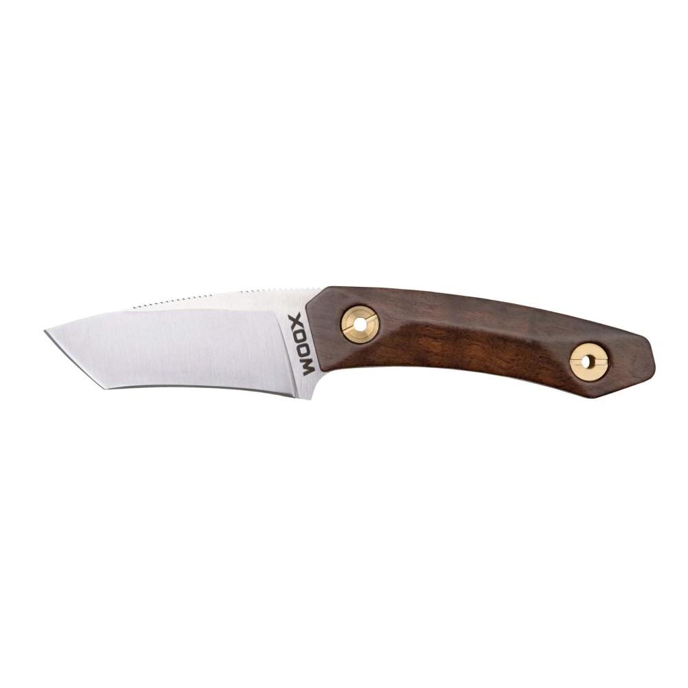 Woox Bad Boy 2-3/4" Reverse Tanto Fixed Blade Knife American Walnut Handle with Sheath