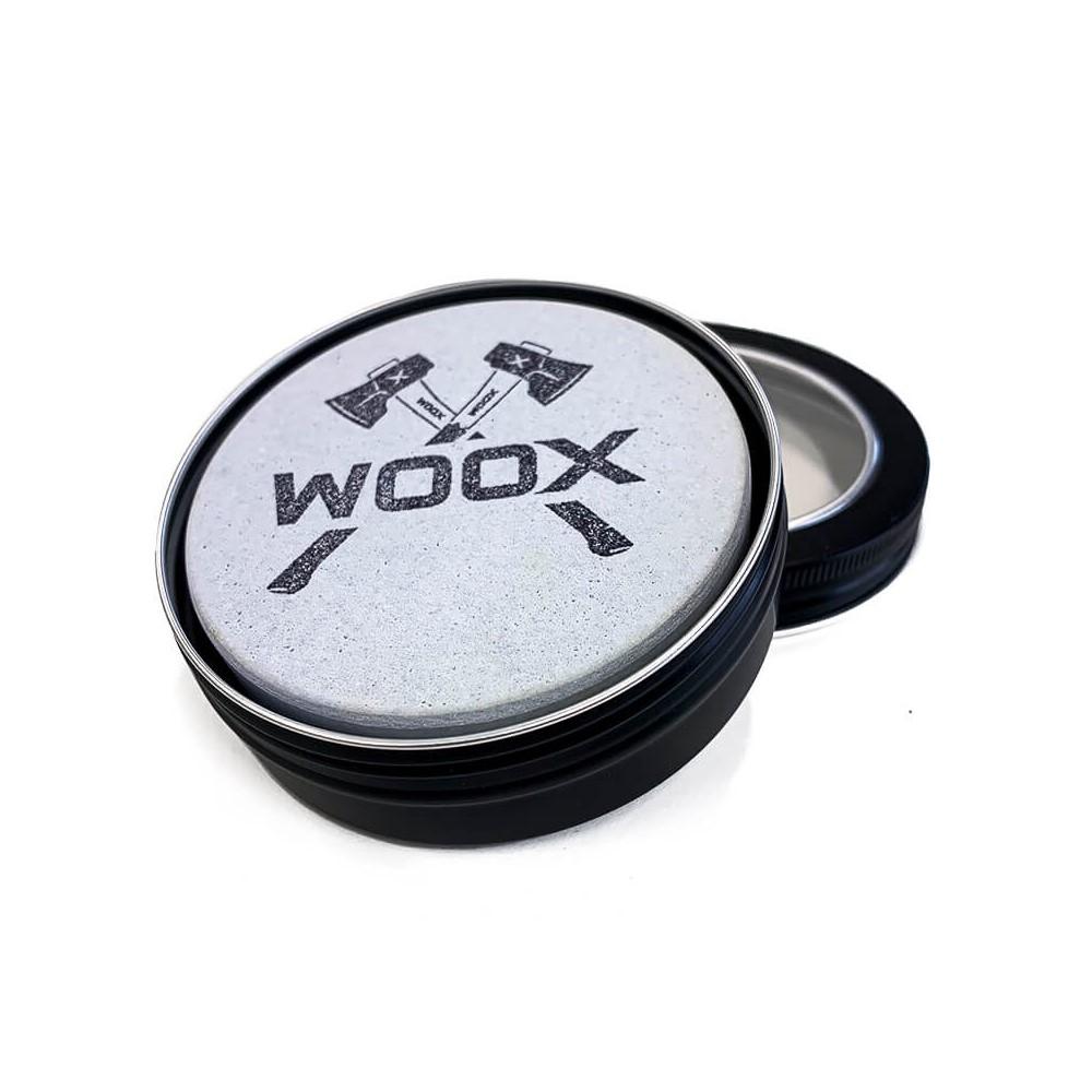 WOOX Dual Grit Ceramic Whetstone Puck Sharpener for Axes Knives and Hatchets