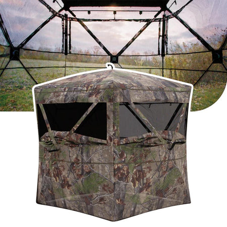 Barronett Insight See-Through Hub Blind - Bloodtrail Backwoods Camo