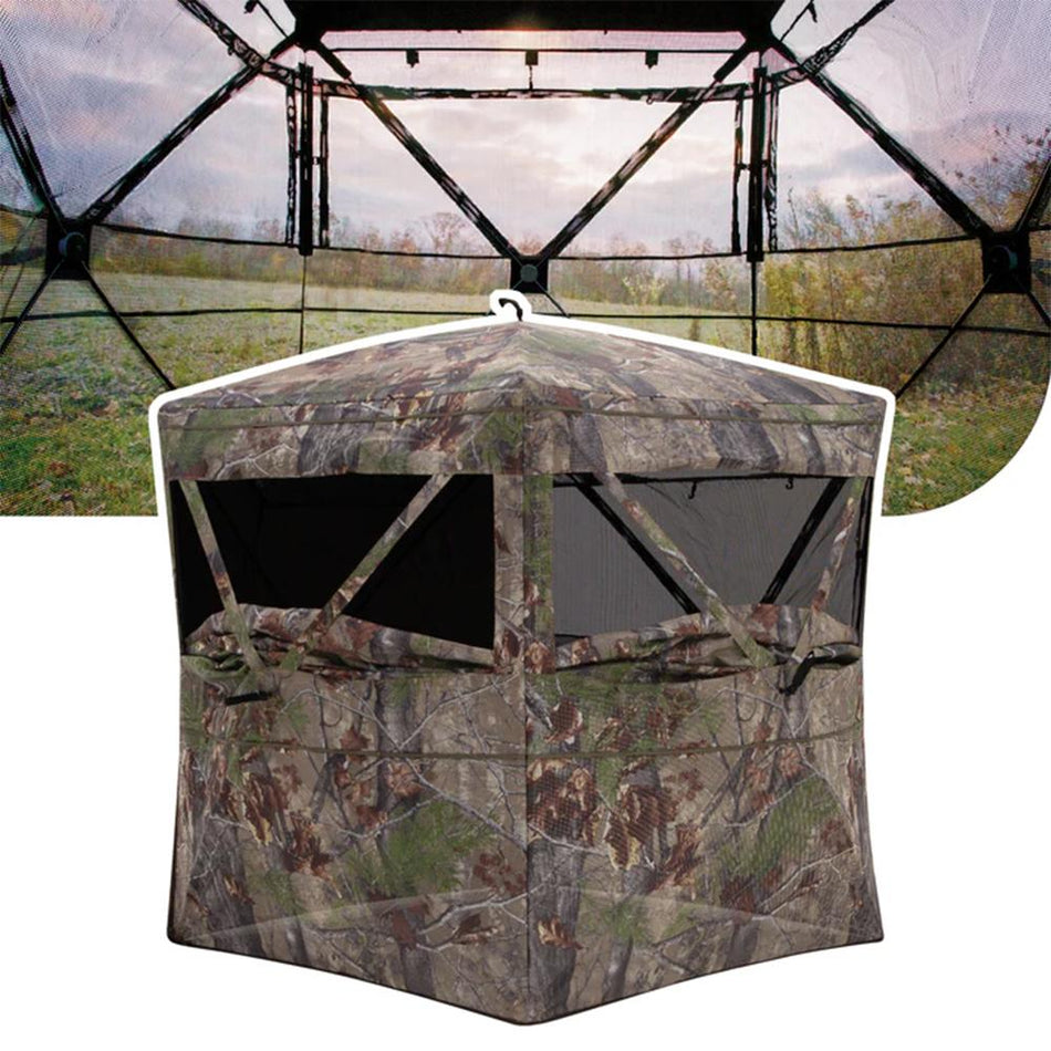 Barronett Insight See-Through Hub Blind - Bloodtrail Backwoods Camo