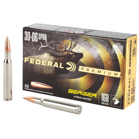 Federal .30-06 Springfield P3006BCH1 Premium Berger Hybrid Hunter 168 Grain
