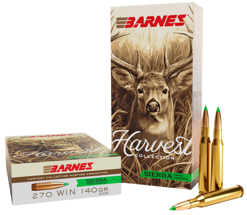 Barnes Bullets 32399 Harvest 270Win 140gr Sierra Tipped GameKing 20 Per Box/10 Case