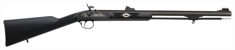 Traditions Deerhunter .50 Cal Percussion Muzzleloader Rifle 24 Inch Blued Octagon/Black Synthetic