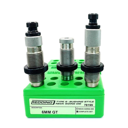Redding 3-Die Type-S Neck Bushing Sizing Set 6mm GT