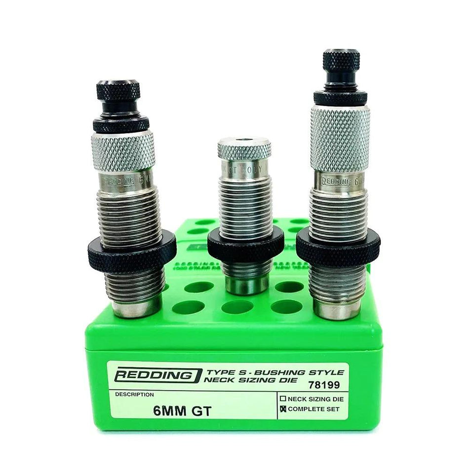Redding 3-Die Type-S Neck Bushing Sizing Set 6mm GT