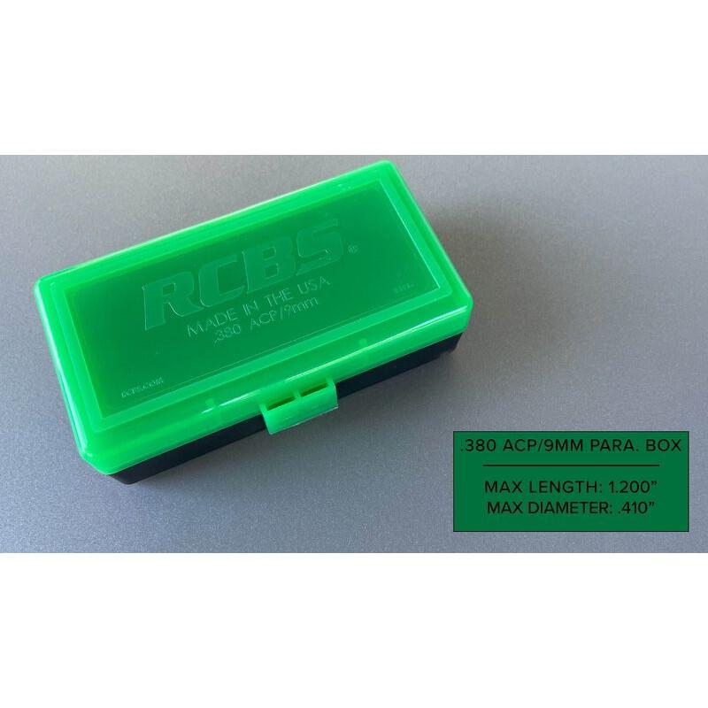 RCBS .380 ACP 50-Round Translucent Stackable Ammo Box