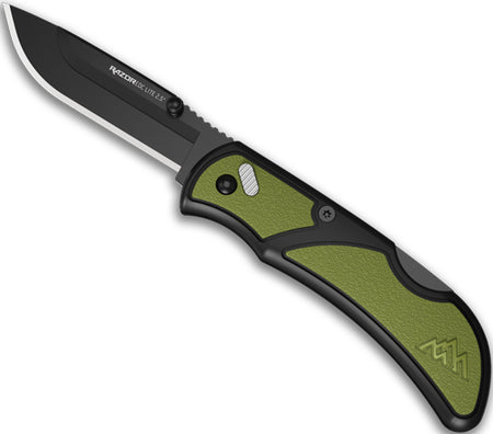 Outdoor Edge Razor EDC Lite 2.5" Folding Knife OD Green 2 Black Replacement Blades