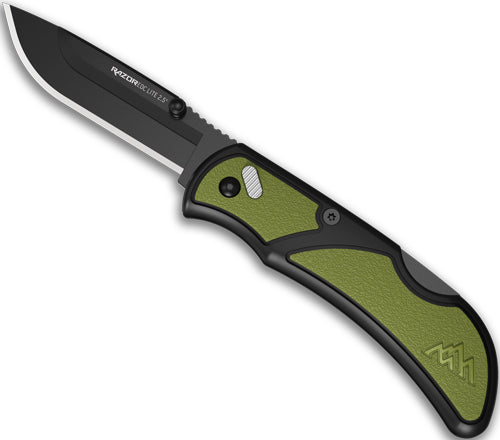 Outdoor Edge Razor EDC Lite 2.5" Folding Knife OD Green 2 Black Replacement Blades