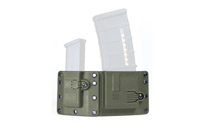 Raven Concealment Copia Dual Mag Carrier, AR-15 Rifle + Double Stack Pistol Mags, Pistol Pouch in Front, Ambidextrous, Black