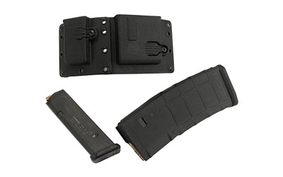Raven Concealment Copia Dual Mag Carrier, AR-15 Rifle + Double Stack Pistol Mags, Rifle Pouch in Front, Ambidextrous, Black
