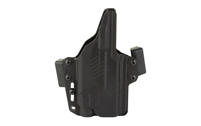 Raven Concealment Perun LC Outside Waistband Holster, Glock 19/TLR-7 Compatible, Ambidextrous, Black Polymer