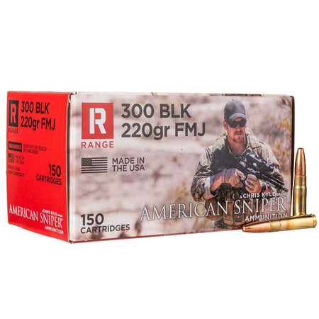 American Sniper Ammunition 300 AAC Blackout 220gr FMJ Centerfire Rifle Ammo