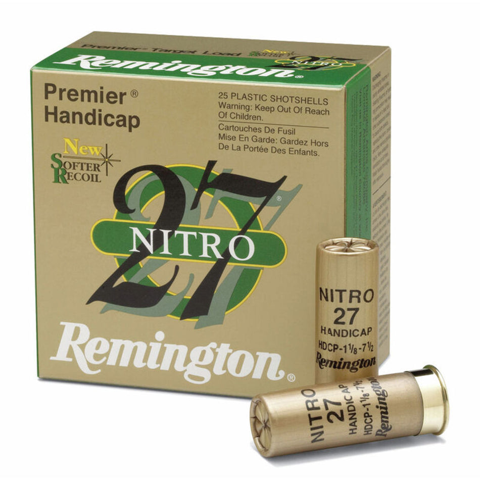 Remington 12 Gauge 28869 Premier Nitro 27 Handicap 2.75" 1-1/8oz 8 Shot