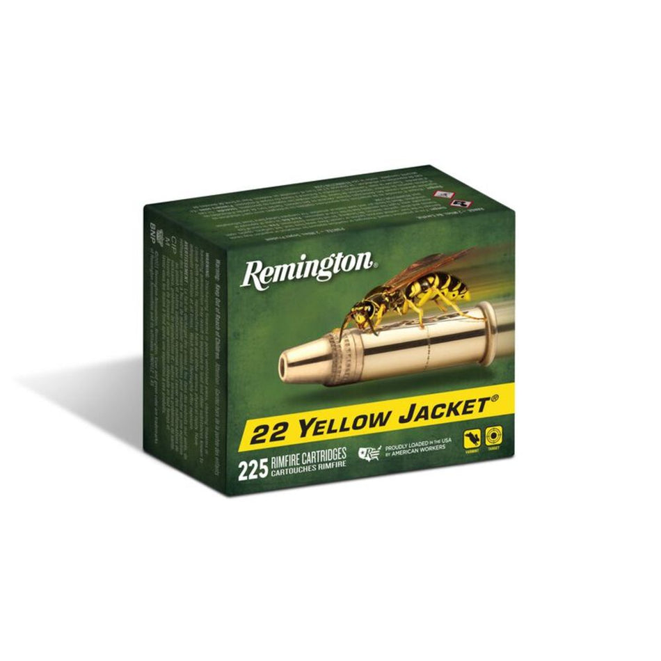 Remington .22 Long Rifle Rimefire Ammo Yellow Jacket Truncated Cone Hollow Point JHP 33 grain 