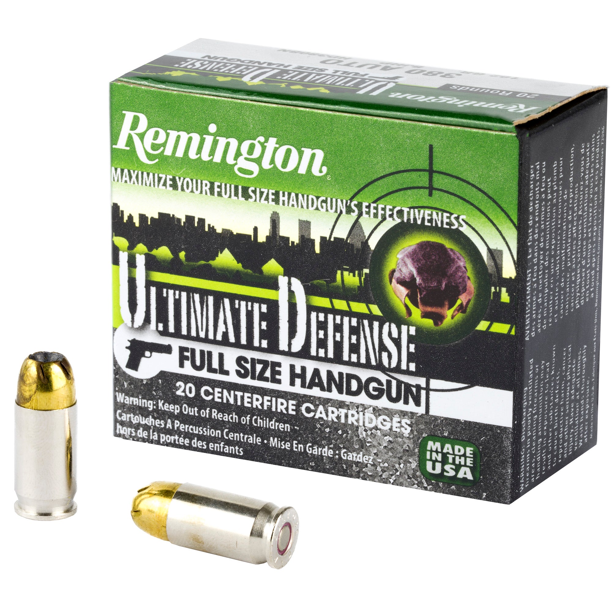 Remington .380 ACP/Auto 28937 Ultimate Defense Brass Jacket Hollow Point 102 Grain