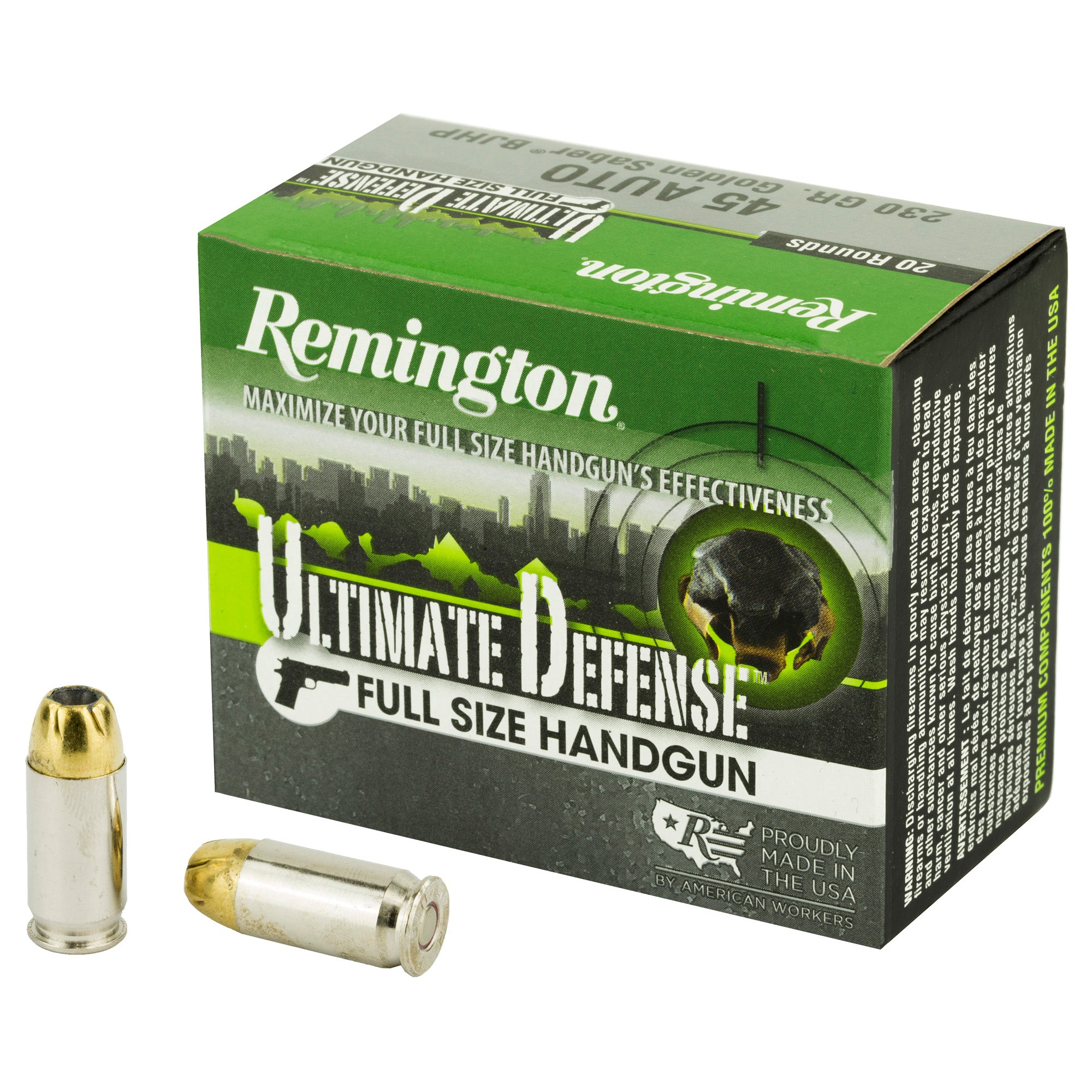 Remington .45 ACP/Auto 28942 Ultimate Defense Brass Jacket Hollow Point 230 Grain