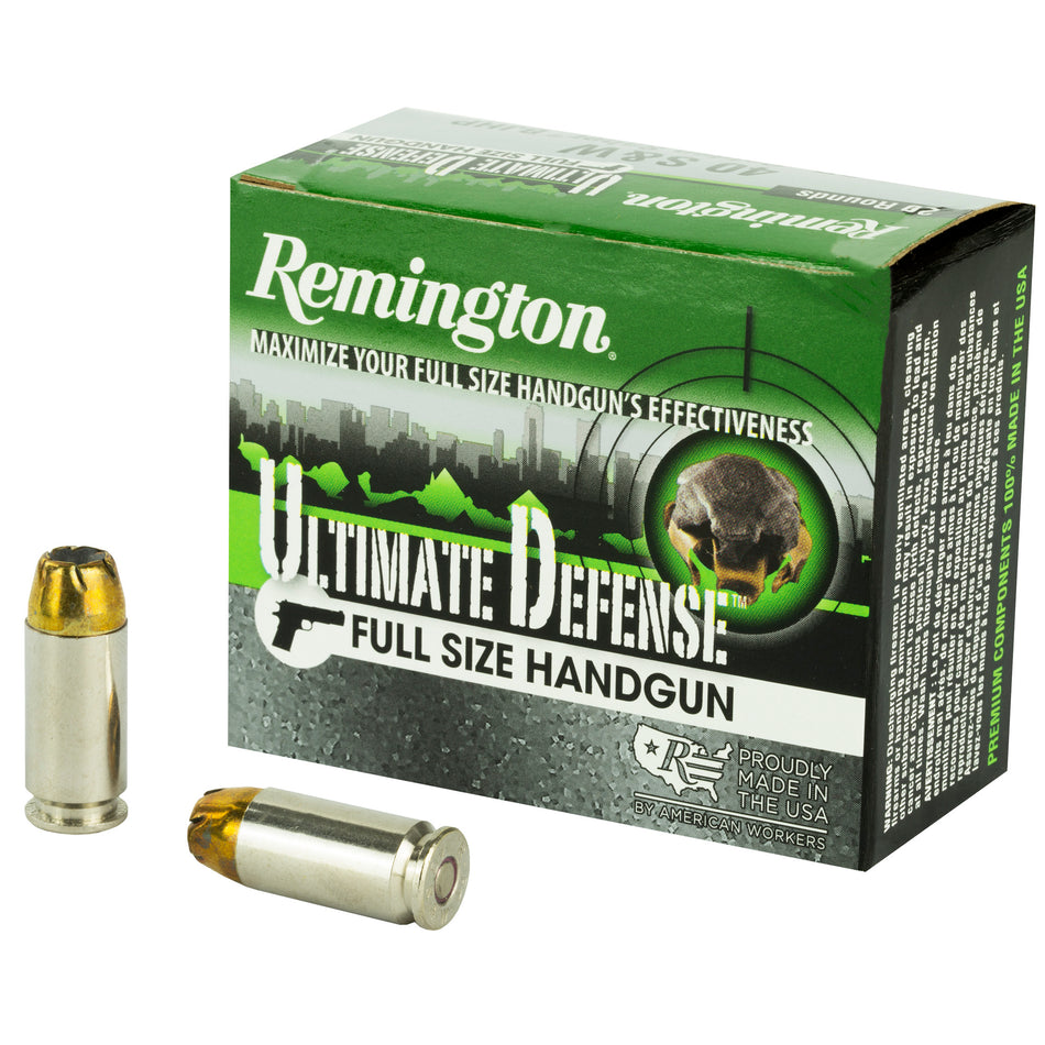 Remington .40 S&W 28957 Ultimate Defense Brass Jacket Hollow Point 165 Grain