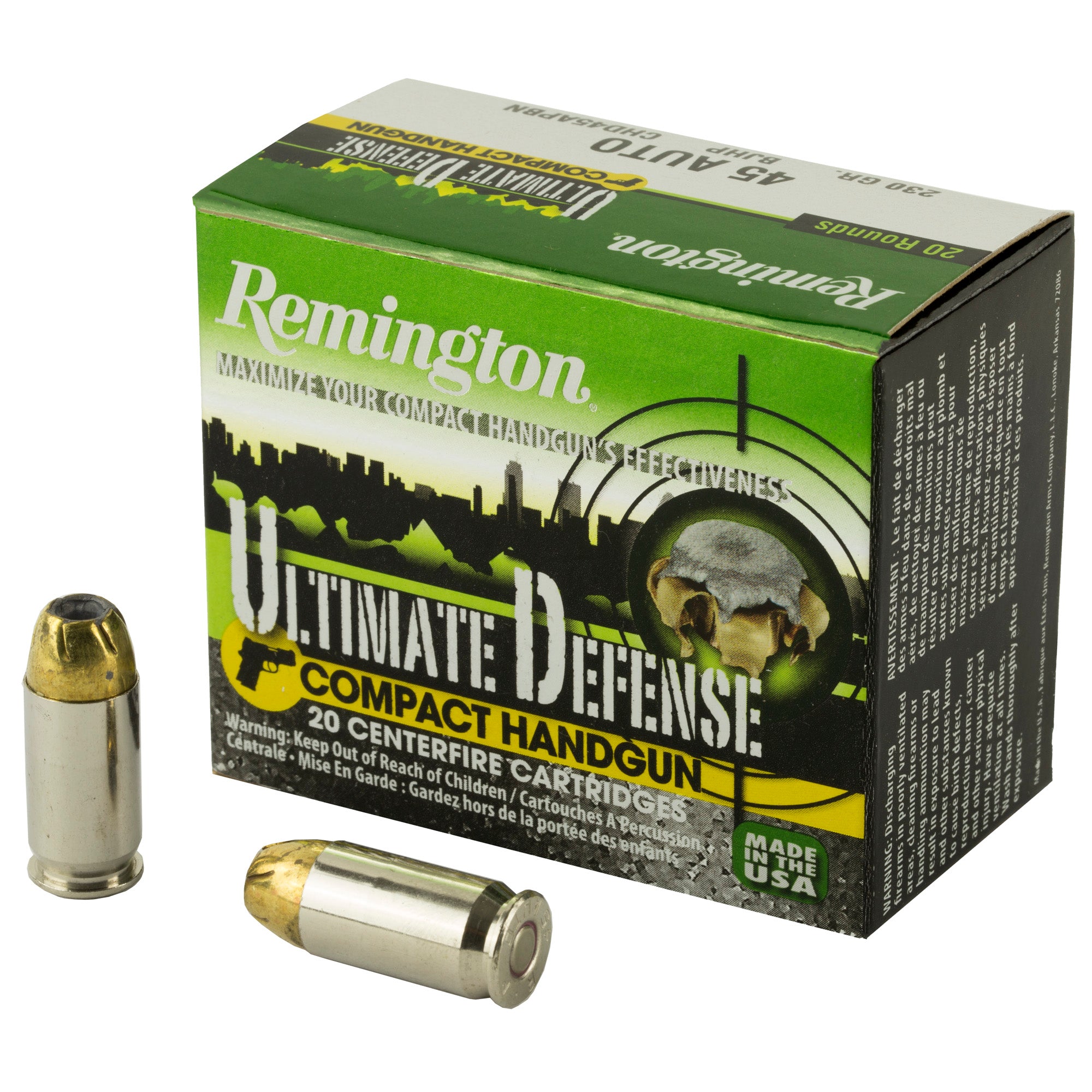 Remington .45 ACP/Auto 28967 Ultimate Defense Brass Jacket Hollow Point 230 Grain